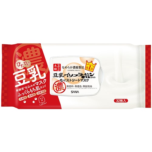 토키와 약품공업 나메라카혼포 두유 이소플라본 모이스트 시트 마스크 N 32매입