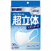 유니참 초쾌적 마스크 초입체 라이트 스탠다드 타입 보통 사이즈 30매입